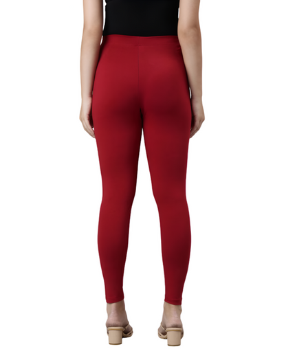 JC’s Premium Maroon Ankle-Length Leggings