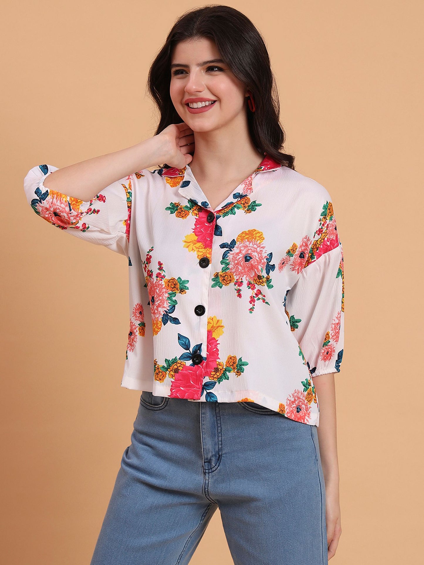 Off White Readymade Crocks Shirt: Designer Printed on Delta Fabric