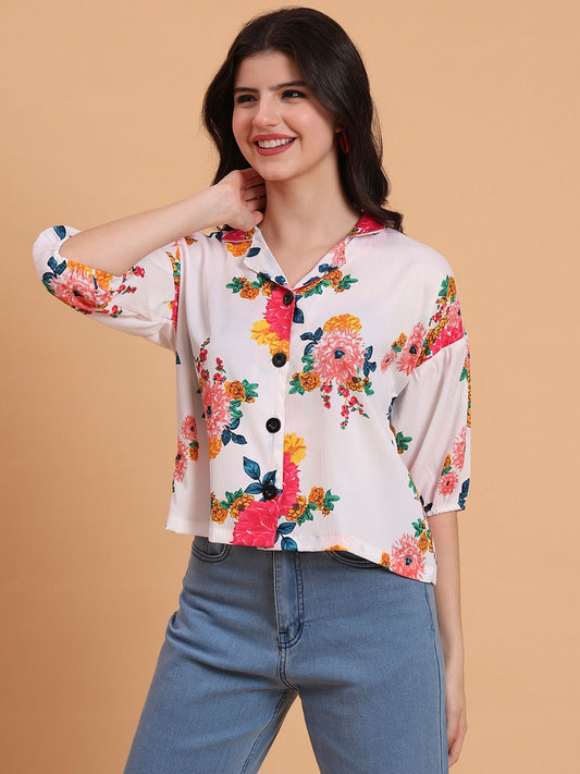 Off White Readymade Crocks Shirt: Designer Printed on Delta Fabric
