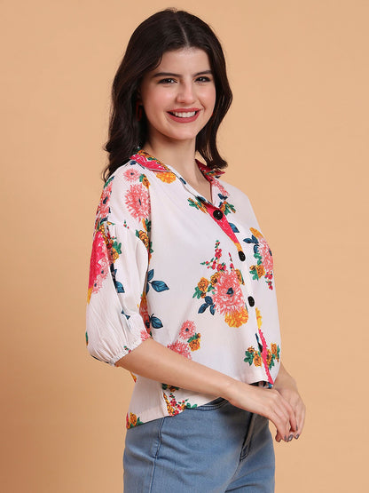Off White Readymade Crocks Shirt: Designer Printed on Delta Fabric