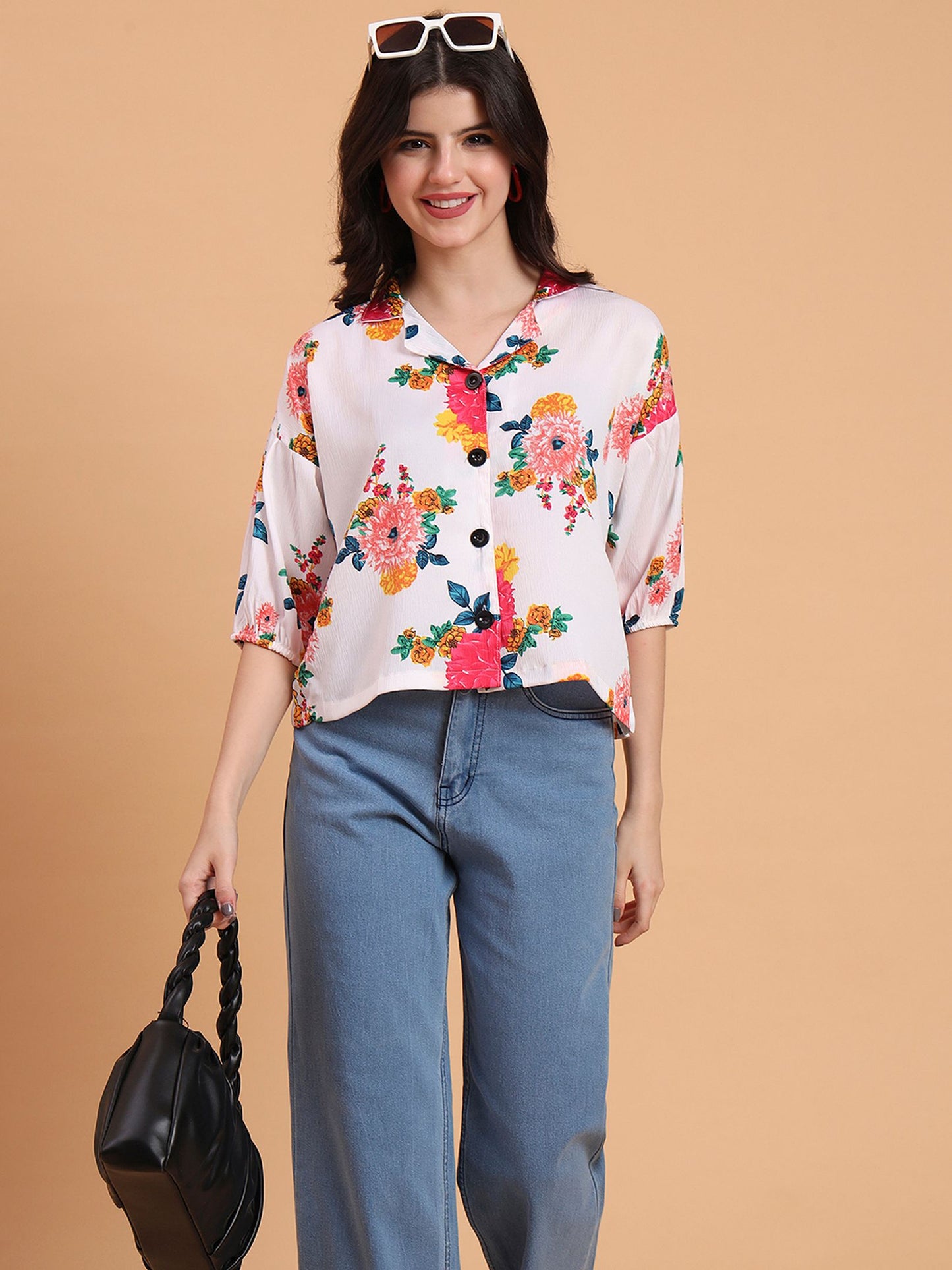 Off White Readymade Crocks Shirt: Designer Printed on Delta Fabric