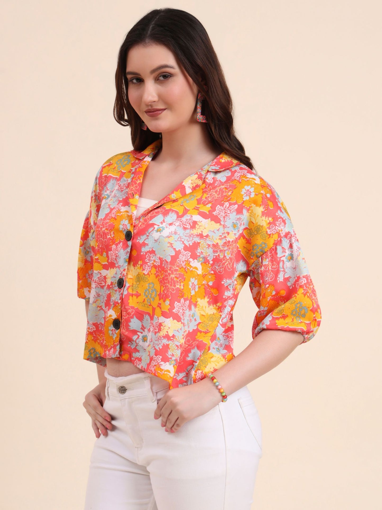 Multi Color Readymade Crocks Shirt: Designer Printed on Delta Fabric