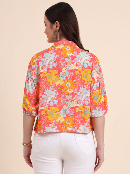 Multi Color Readymade Crocks Shirt: Designer Printed on Delta Fabric