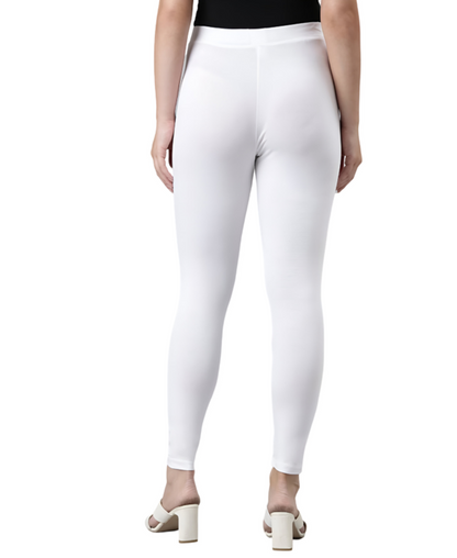 JC's Premium White Ankle-Length Leggings